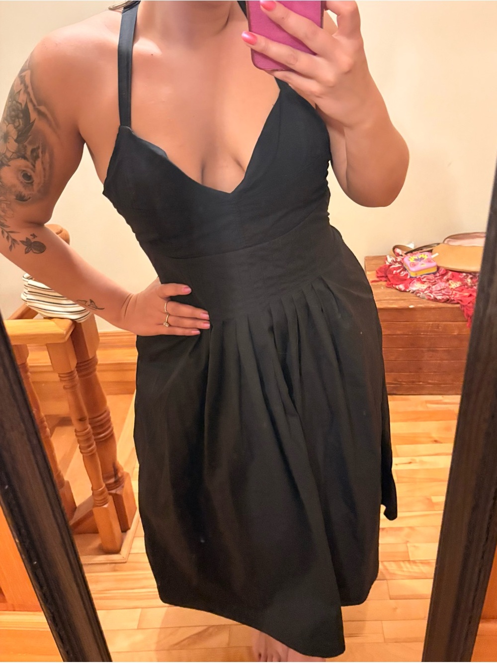 Lulu's Black Halter Midi Dress